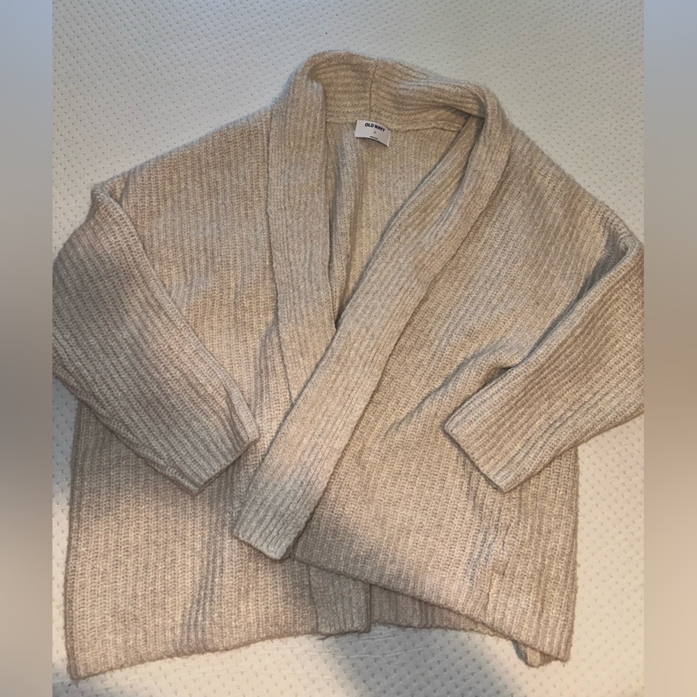 Old Navy Women's Cream Cardigan Sweater